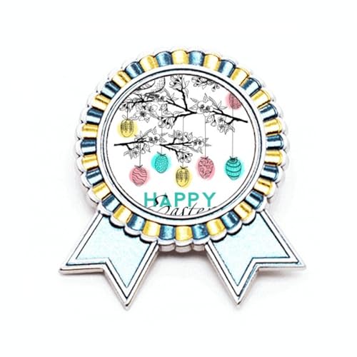 Broche en forme d'œuf pour fête de Pâques accessoire métal M