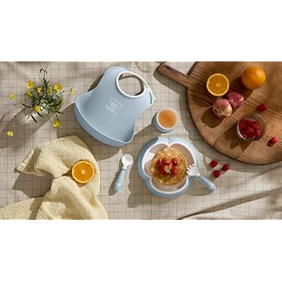 BabyBjorn Baby Dinner Set, 5 pcs, Powder Blue
