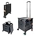Produktbild Einkaufstrolley Klappbar Transport Trolley bis 80KG Einkaufswagen Trolley mit Deckel und Teleskop Griff 4 Rollen Shopping Cart Schwarz Faltbox