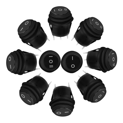 OUNONA Boat Toggle Switch 3 Pins 2 Position Auto Car Home Marine Switch with Easy Install