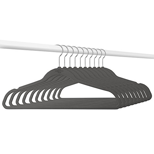 Closet Complete Premium True Heavyweight Velvet Hangers, 50, Heather Grey, 50 Count - Thumbnail 4