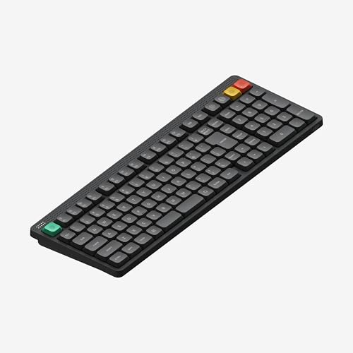 NuPhy Node100 JIS ロープロファイル ホットスワップ対応 ワイヤレス メカニカルキーボード 日本語配列 | 100%配列、108キー、Bluetooth/2.4GHz/USB-C、ゲーミングキーボード、タッチジェスチャー対応、PBTキーキャップ、RGBバックライト
