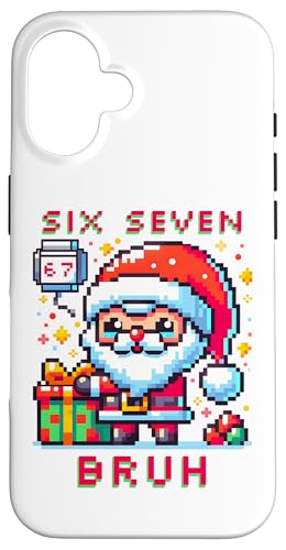 67 Six Seven Bruh Pixel Christmas 6 7 Meme Men Women Kids X}zP[X iPhone 16 p