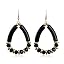 Tube Teardrop Beads Earrings - Black