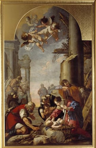 Tableau l'Adoration des bergers pour une Décoration de Salon Chaleureuse et Élégante