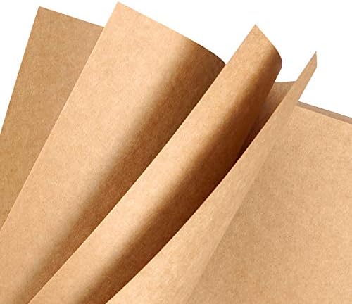 BELLE VOUS Kraft Scrapbook Photo Album (80 Pages) - 20 x 20cm / 8 x 8 Inches - Blank DIY Craft Paper Sheets - Wedding Guest & Memory Book - Handmade Anniversary & Valentines Day Present