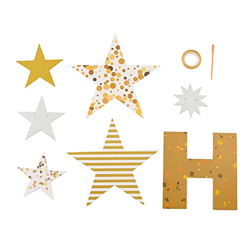 Gold Glitter Star Letter Happy Birthday Banner Use For Women Girls Birthday Banner Happy Birthday Decorations #TOP2