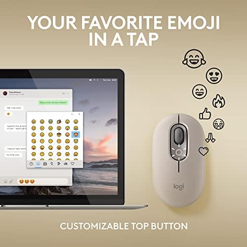Logitech POP Mouse, Compact and Portable Wireless Bluetooth Mouse - Mist - 2