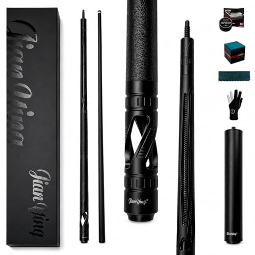 Jian Ying 58-Inch Carbon Fiber Pool Cue with Skeletonized Metal Butt - image 1