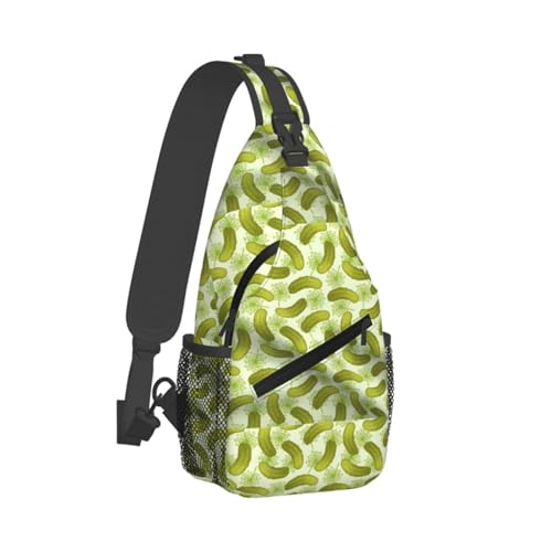 Sushi Dill Pickles Stylish Men'S Messenger Bag - Durable Polyester, Huge Capacity & Adjustable Strap2