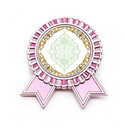 Pin's baroque moderne floral rose en métal M pour exprimer votre créativité et votre poésie