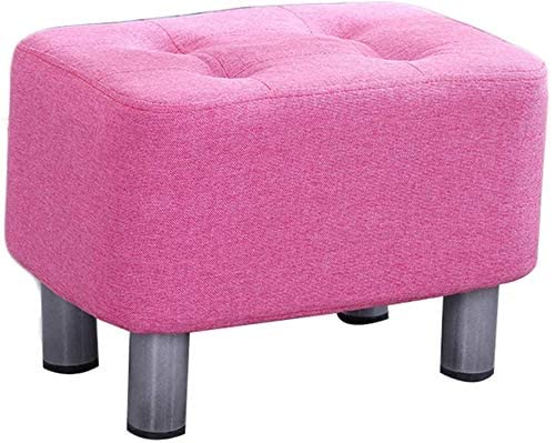 Tabouret canapé rose 40x28x28cm rectangulaire pour salon et pied de lit