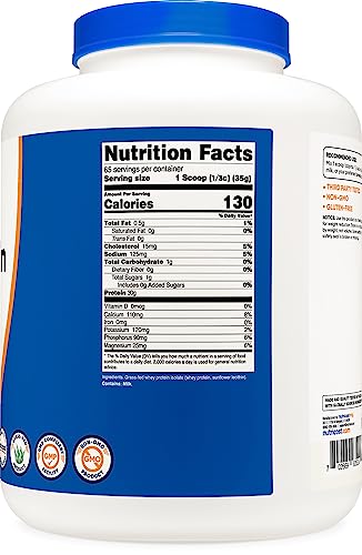 Nutricost NTC157203 Grass-Fed Whey Protein Isolate (Unflavored) 5Lbs thumb #4