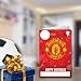 Manchester United Football Club Birthday Card. Comes with Stickers to Personalise your Age and Name, Red