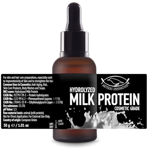 HYDROLYZED MILK PROTEIN - Liquid - 30 g | 1 oz - Cosmetic Grade - for Homemade Skin & Hair Care Preparations