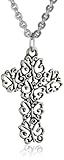 Amazon Collection Bob Siemon Pewter Butterfly Cross Pendant Necklace, 20