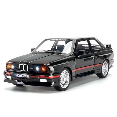 Image of DUWOL 1:24 B-M-W M3 Model Car Die Cast Metal M3 Toy Cars with Light Sound Pullback Openable Door Cars Toy, Black