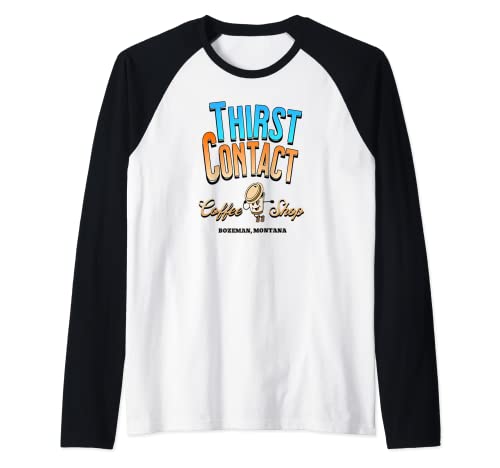 Thirst Contact Coffee Shop Bozeman Raglan Baseball Tee