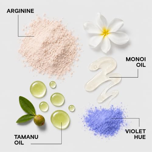 Joico Blonde Life Violet pourpre Shampooing ou revitalisant, Neutralise les tons laiton pour les cheveux blonds, renforcer les cheveux secs endommagés, avec huile de rose et kératine