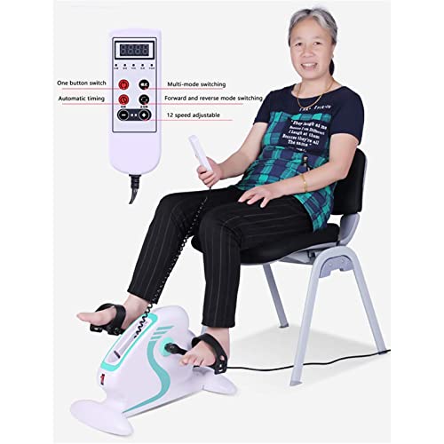 Image of Pedal Exerciser Electric Pedal Portable Electric Pedal Exerciser with Fixing Bracket, Mini Exercise Bike with Leg Protector, Under Desk Elliptical Maine for Home Office Elderly Rehabilitation Equipm
