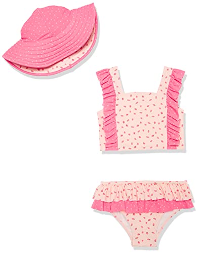 Jessica Simpson Girls‘ Two Piece Bikini Swimsuit, Strawberry, 2T