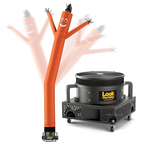 Image of LookOurWay Air Dancers Wacky Waving Inflatable Tube Man Set - 20 Feet Tall Inflatable Dancing Man with Blower for Business Advertising