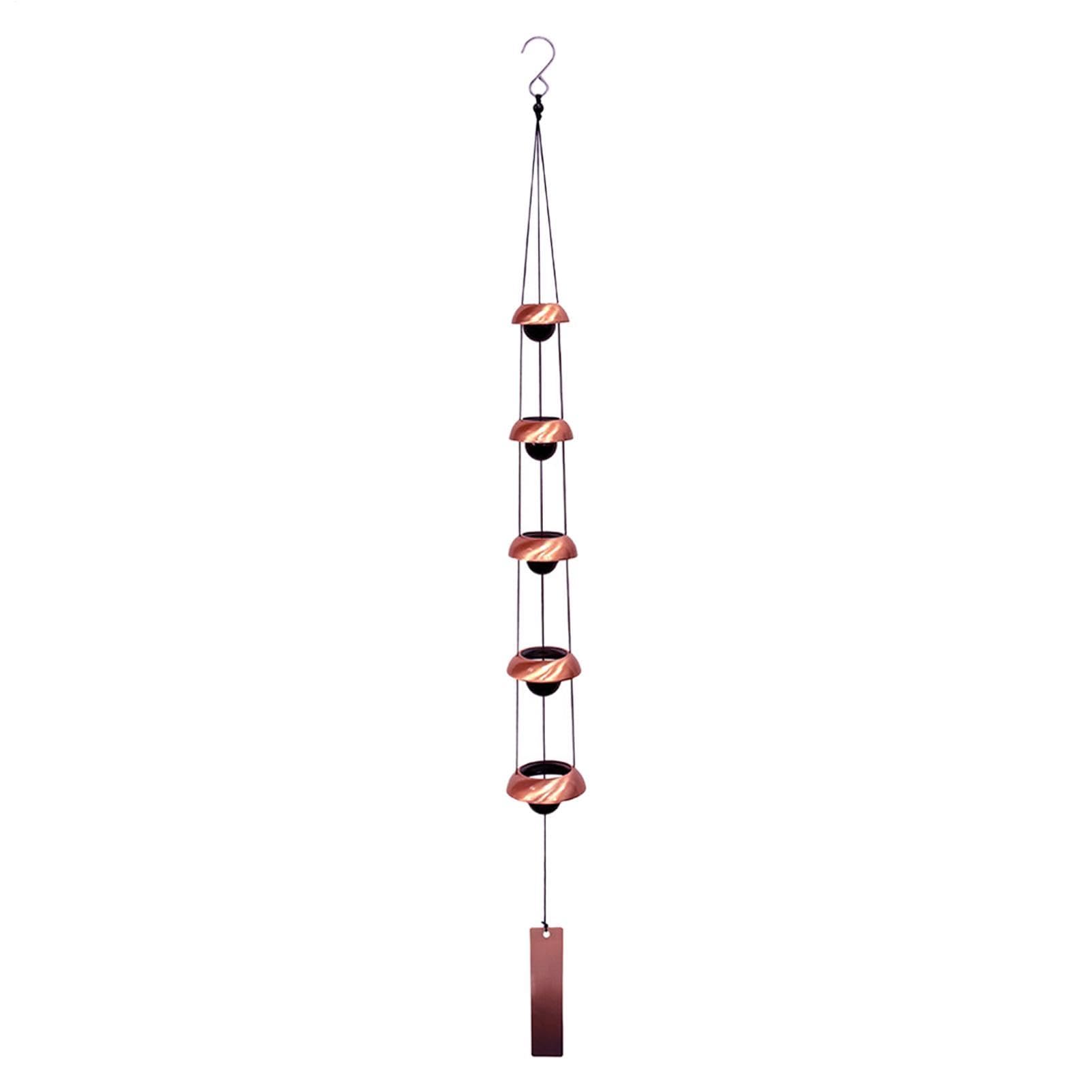 Carillon à vent en métal durable de 91cm avec 5 clochettes harmonieuses