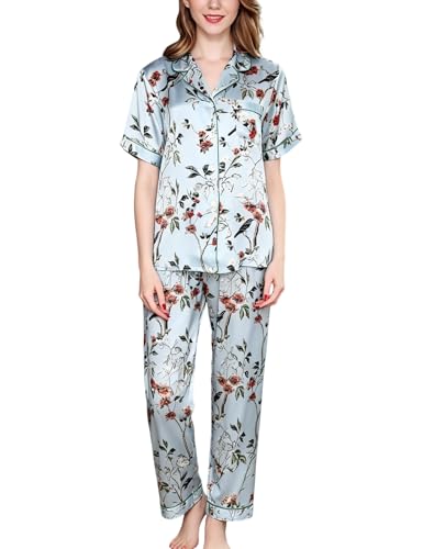 Pyjama en soie à fleurs Valin : l'ensemble short parfait pour vos nuits d'été