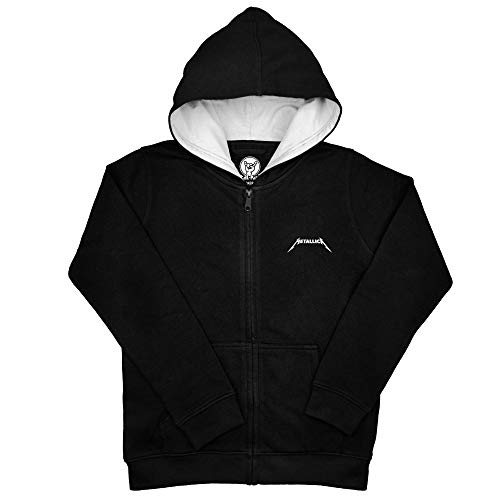Metal Kids Metallica (Fuel) - Kinder Kapuzenjacke, schwarz, Größe 104 (4-5 Jahre), offizielles Band-Merch