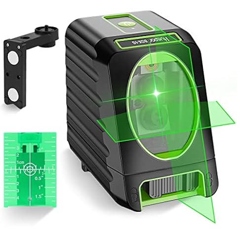 Huepar BOX-1G Green Laser Level with Pulse Mode, 0.2mm Pro Accuracy, Switchable Cross Line Self-Leveling Line Laser, Large Fan Angle with 150 Vertical&130 Horizontal Laser Line, 360° Magnetic Base Cover