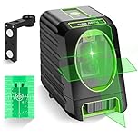 Huepar Professional Accuracy ±1/13in/2MM Cross Line Laser Level Self Leveling, Brighter Green Laser with Outdoor Pulse Mode, Covers of 150°, 150Ft Lazer Leveler Tool, 360° Magnetic Base BOX-1G