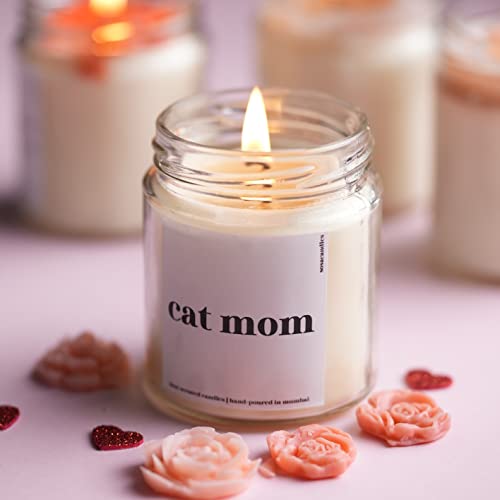 Cat Mom Scented Candle | Scented Candle Gift Set | Gift For Mom Birthday | Scented Candles For Home Decor -40hrs