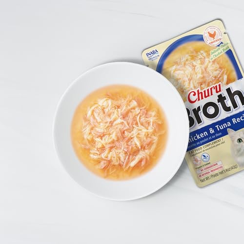 INABA Churu Broth for Cats, Side Dish Pouch, 39 Grams per Pouch, 12 Pouches, Chicken & Seafood Variety image 8