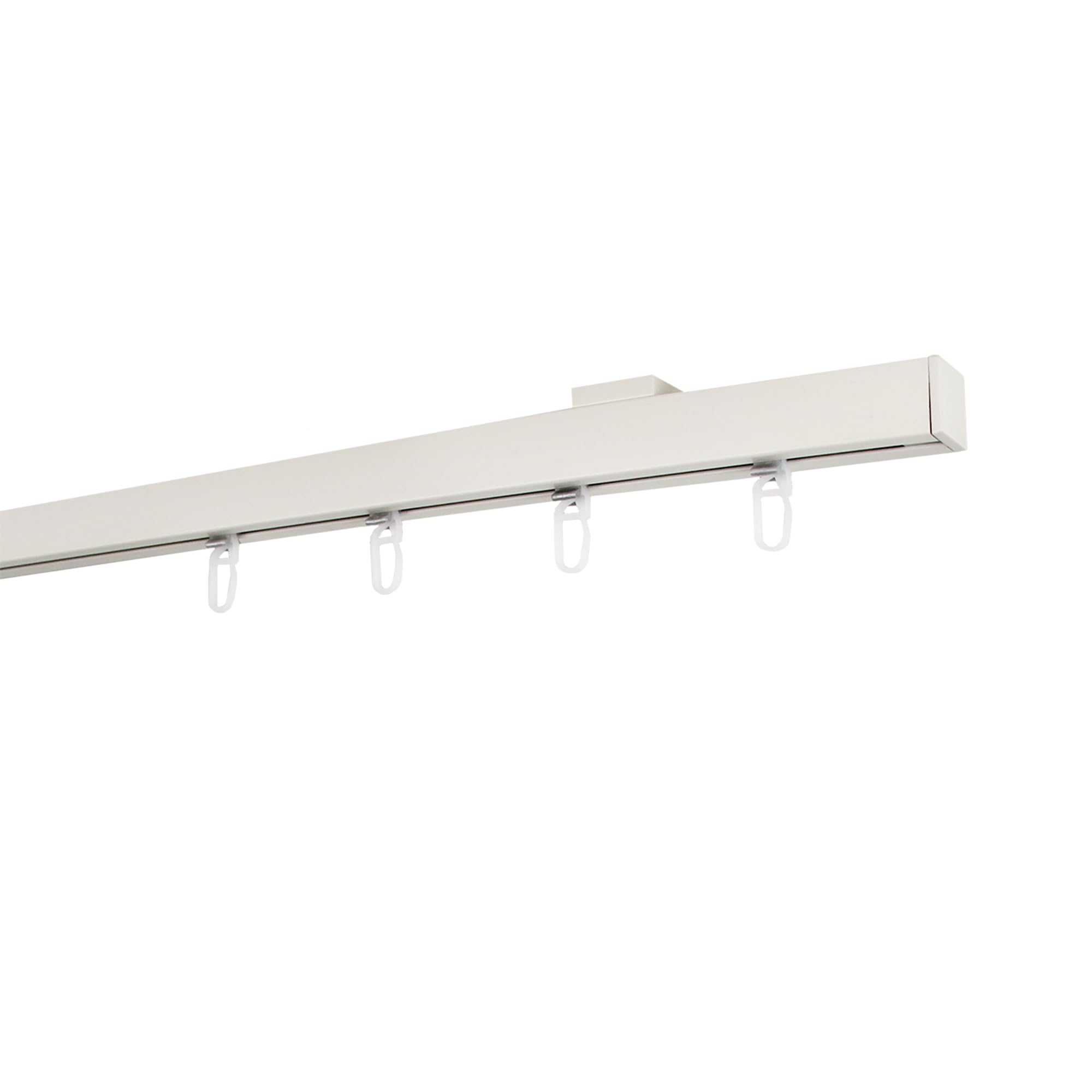 GARESA Neptun Gardinenstange weiß 120 cm - Moderne Vorhangstange aus Aluminium zur Deckenmontage, geeignet für leichte und mittelschwere Vorhänge
