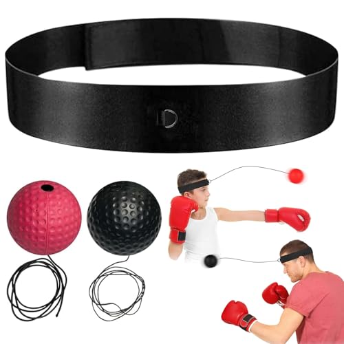 wadafen Pelota Entrenamiento de Reflejos Boxeo,Pelotas de Reflejo,Boxing Reflex Ball,se Utiliza para Entrenar Reacciones, Flexibilidad, Coordinación Ojo-Mano y Habilidades Manuales