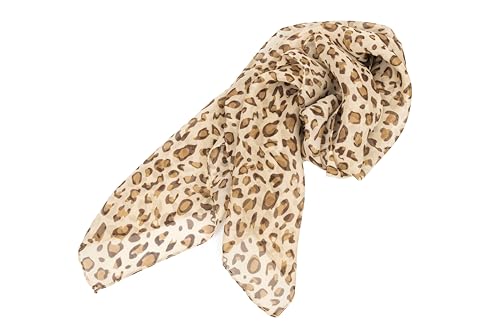 Women Leopard Scarf Lightweight Chiffon Square Scarf for Spring Summer Season Neck Scarves Leopard Accessory for Women3