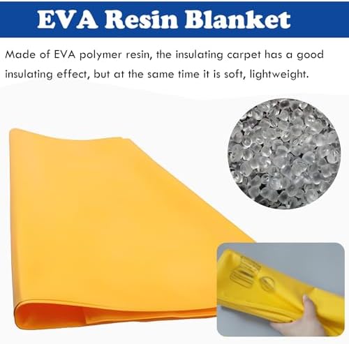 High Voltage Insulation Blanket - Portable Electrical Safety Mat Kit with Clamps for Substations & Power Plants, Durable Resin Cover, 0.4kV, 800x1000mm (31.5x39.4in)