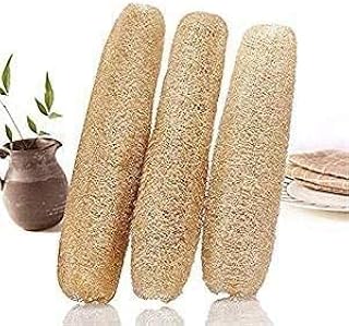 100% Natural Loofah Sponge, Bath Loofah Body Scrubber Exfoliating Luffa, Natural Plant Exfoliating Loofa Sponge For Men & Women, Spa Beauty Bath Skin Cleaner For Body - 3 Pack/7.8-13.8"