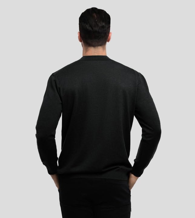 Fioboc Men's Crewneck Sweater Casual Pullover Sweater Slim Fit Lightweight Long Sleeve Knit Sweater S-4XL3