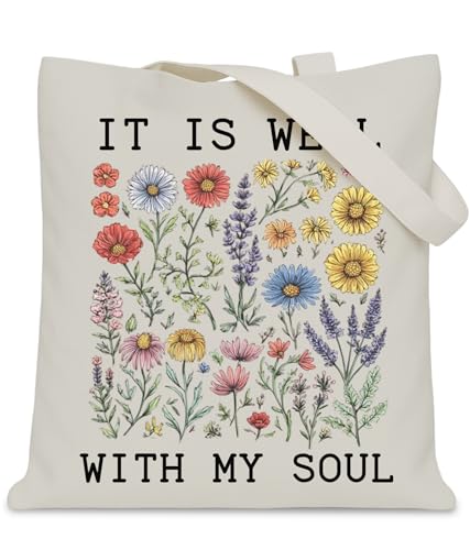 Image of Aesthetic Tote Bag for Women Girls, Stylish Tote Bag for Friends Besties Coworker