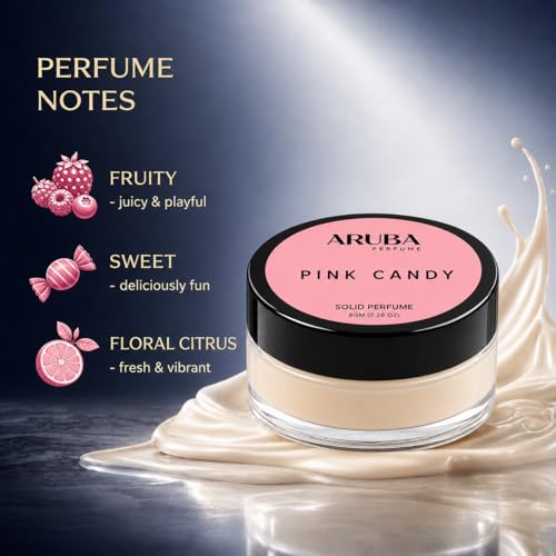 Image of Alcohol Free | Pink Candy | Solid Perfumes | Wax Perfumes for Men & Women | Non-Greasy Cologne | Strong & Lasting Fragrance | Gifting Pack for Him & Her