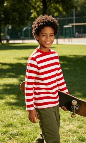 Image of Magic Park 6M-14Y Baby Short Long Sleeve Tee Tops Toddler T-Shirt Kids Solid Color Shirts Boys Girls Casual Blouse