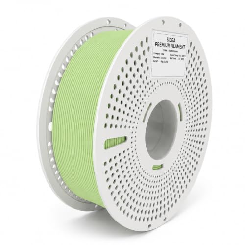 Image of 3IDEA PLA Matte 3D Printer Filament 1.75mm, Green, 1KG with Reusable Spool, Dimensional Accuracy ±0.02mm, Premium Matte Finish, Smooth & Consistent Printing