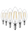 EDISHINE E12 LED Candelabra Bulb, 5W 4000K 500LM Neutral Light, 60W Equivalent, Dimmable Chandelier Light Bulbs, CRI 80+, LED Candle Light Bulbs for Ceiling Fan, Dining Room, UL Listed, 6 Pack