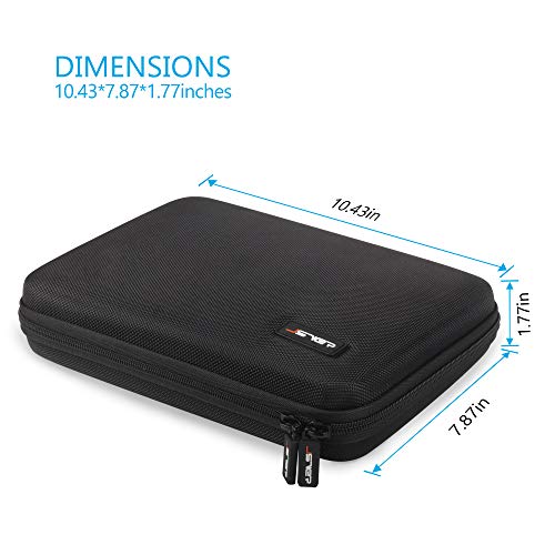 Compact Electronics Organizer, Cable Organizer, JSVER Cable Organizer Bag, Electronic Organizer Hard Travel case for Cables, USB Flash Drive, Phone, USB, SD Card, Power Bank, 2.5" Hard disks (Black)