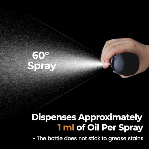 Image of Olive Oil Sprayer for Cooking, Glass Dispenser Bottle Spray Mister, Refillable Food Grade Vinegar Spritzer Sprayer for Air Fryer, Salad, Baking, Grilling, Frying (200ML Oil Sprayer)