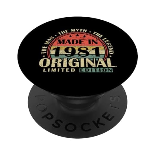 1981 Vintage Cumpleaños Retro Edición Limitada Hombres Mujer PopSockets PopGrip Intercambiable