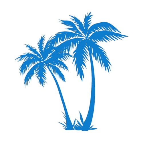 Wandtattoo „Baumsilhouette“, für Wohnzimmer, Kunstdekor, Strand, Tropenhaus, Vinyl, Wandaufkleber, Kinderzimmer, Fensteraufkleber, extragroß – 95 x 99 cm