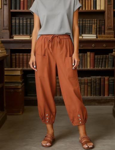Image of Bozanly Women Casual Harem Pant Boho Loose Yoga Capris Trousers 2026