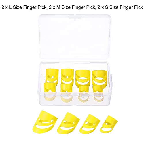 sourcing map Guitare Doigt Médiators XL L M S Dimension Jaune avec Rangement Boîte pour Guitare Basse Ukulélé Paquet de… - Les Beatles, Paul McCartney, John Lennon, RIngo Starr, George Harrison sourcing map Guitare Doigt Médiators XL L M S Dimension Jaune avec Rangement Boîte pour Guitare Basse Ukulélé Paquet de… – Image 4